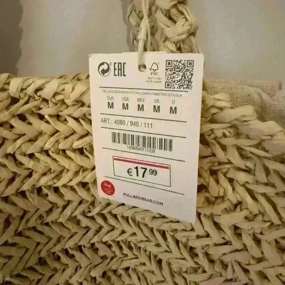 Pull&Bear Woven Bag New With Tags - Picture 2 of 2